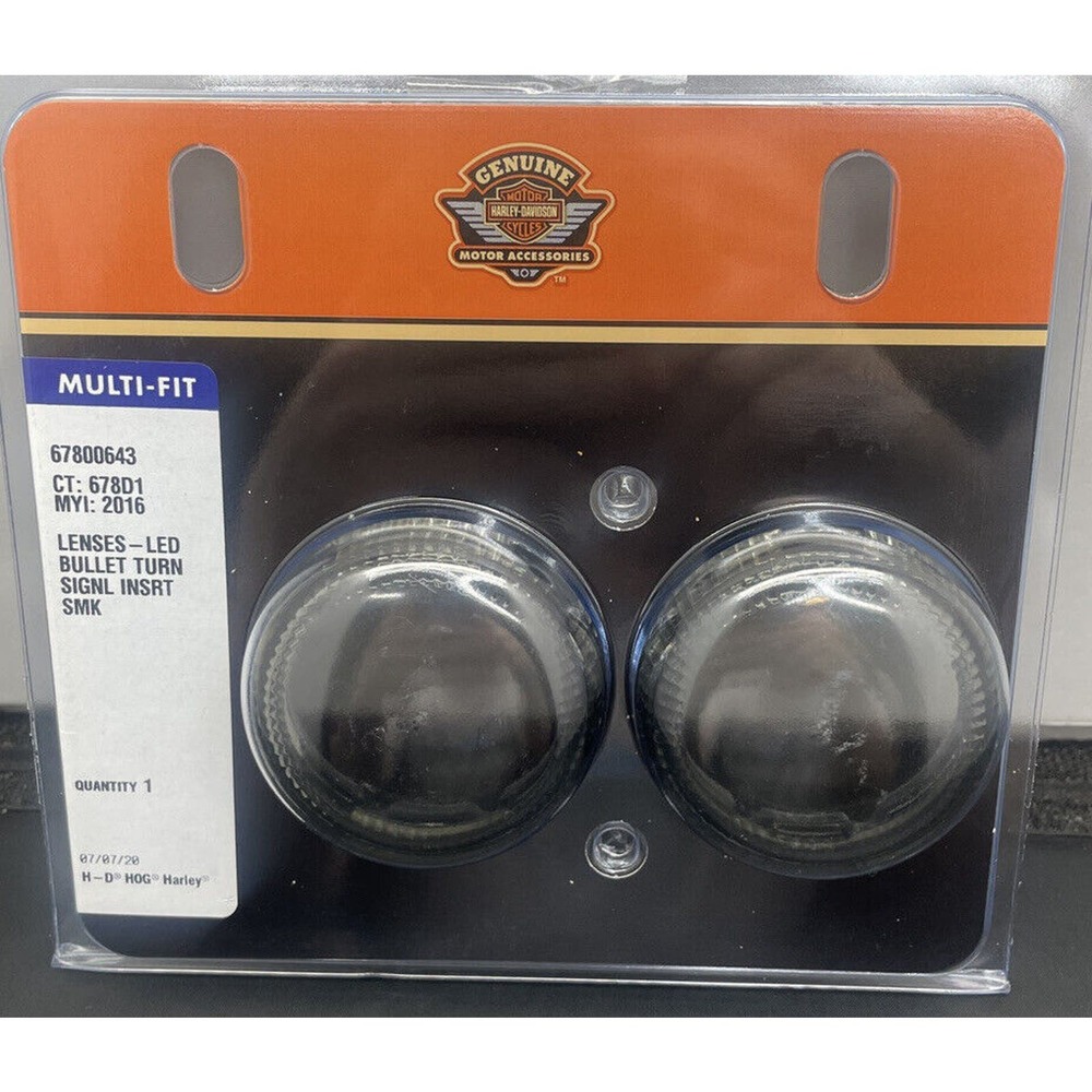 Harley Davidson HD Motors LED Bullet Turn Signal Smoke Lens Insert 67800643 NEW - Picture 7 of 9